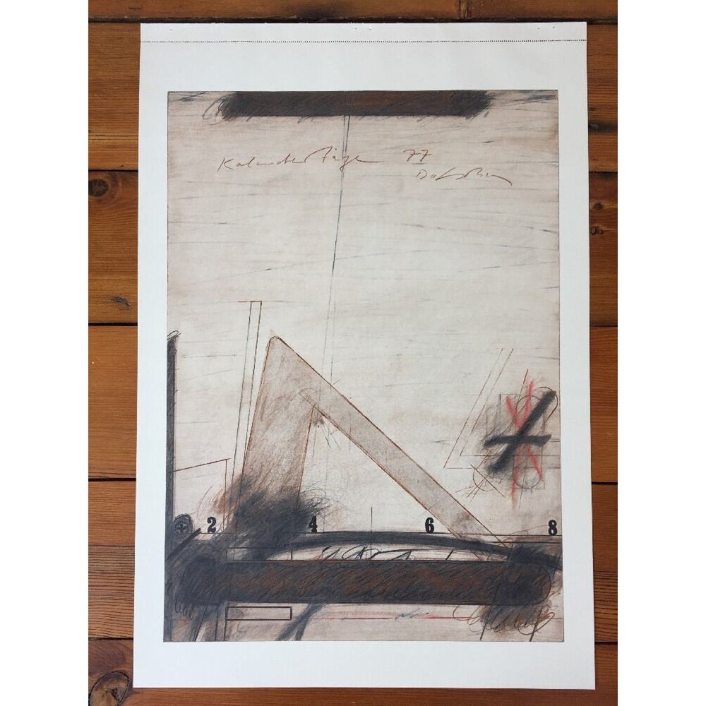 Vintage Karl Fred KF Dahmen 1977 Industrial HMK Fine Arts Serigraph Screen Print